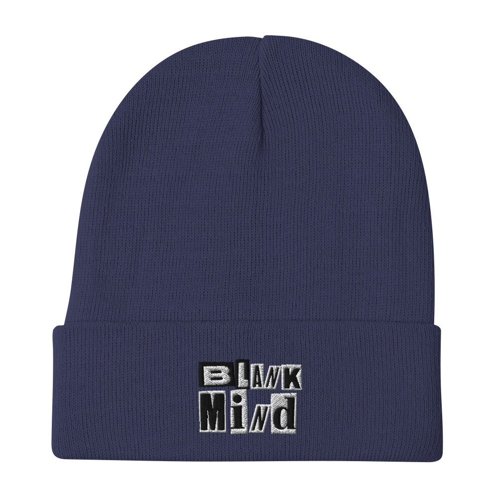 Embroidered Blank Mind Beanie