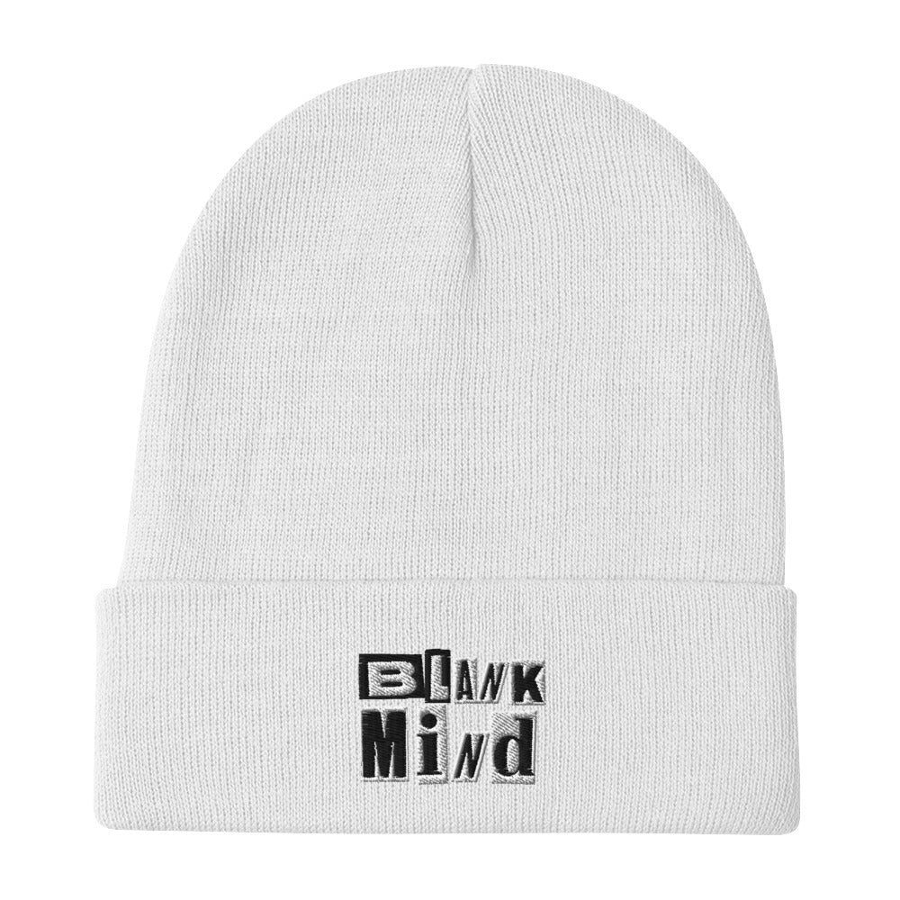 Embroidered Blank Mind Beanie