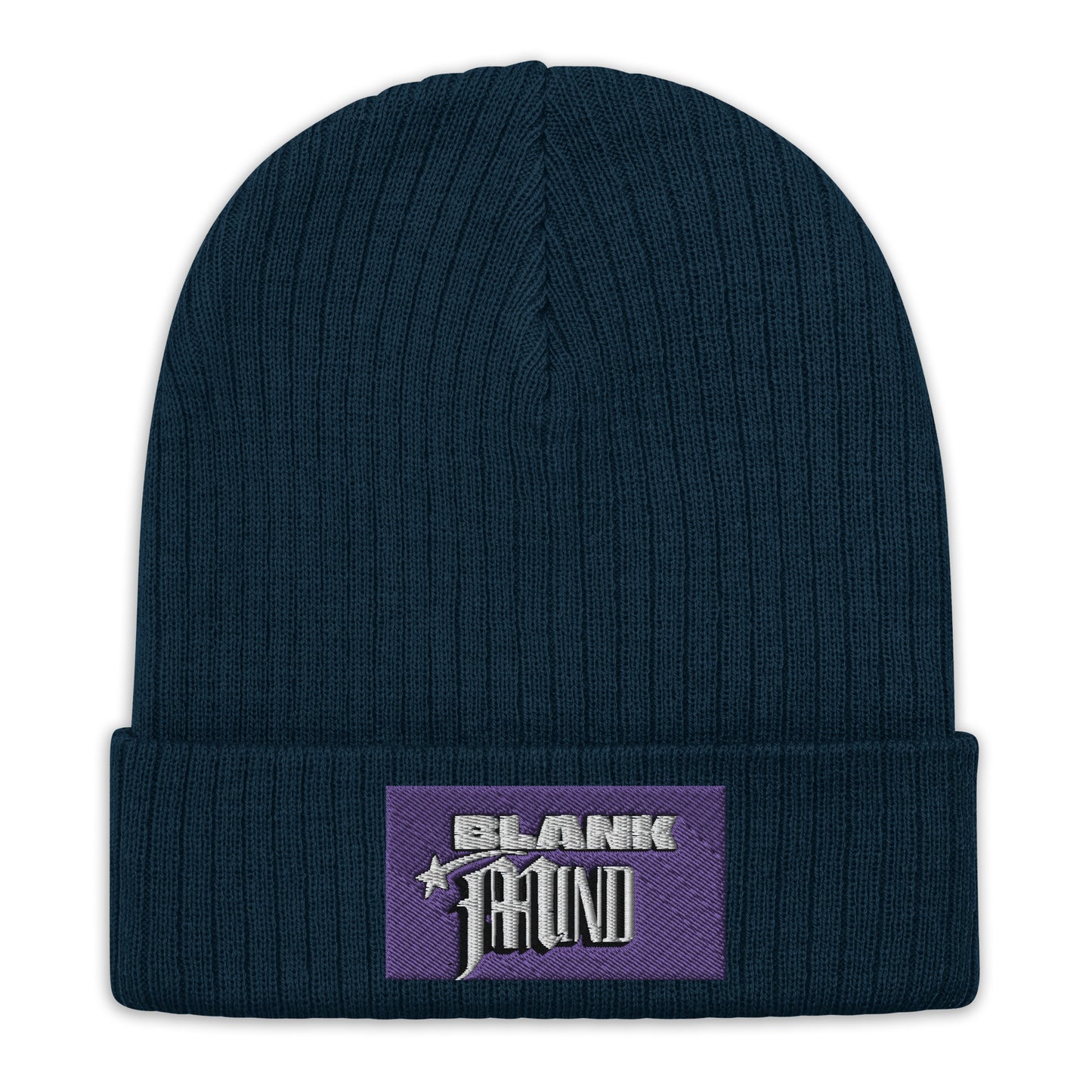 Ribbed Knit Blank Mind Beanie